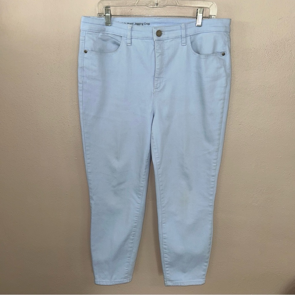 Talbots Women's Light Blue high waiste jegging crop Ankle Jeans - Picture 1 of 3